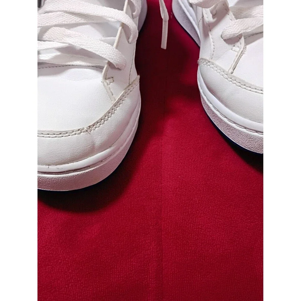 Under Armour White and Blue Kids Lace-Up Sneakers Size 5y